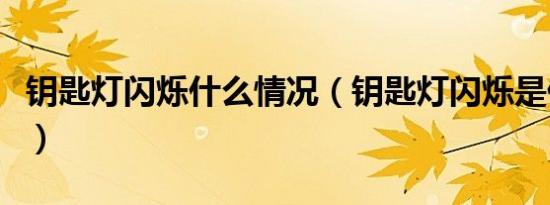 钥匙灯闪烁什么情况（钥匙灯闪烁是什么情况）