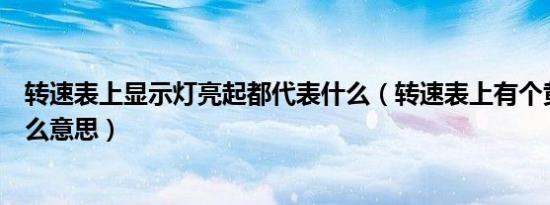 转速表上显示灯亮起都代表什么（转速表上有个黄灯亮是什么意思）