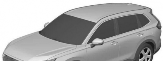 3月2日2023年本田CRV专利图片显示了SUV的前部和侧部
