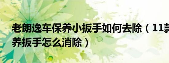 老朗逸车保养小扳手如何去除（11款朗逸保养扳手怎么消除）