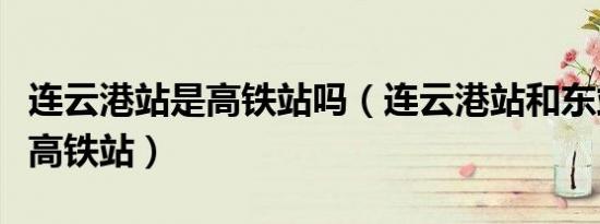 连云港站是高铁站吗（连云港站和东站哪个是高铁站）