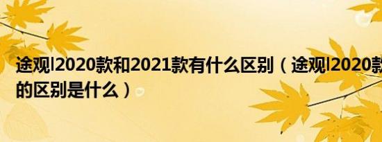 途观l2020款和2021款有什么区别（途观l2020款和2021款的区别是什么）