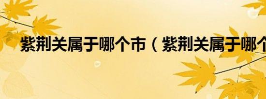 紫荆关属于哪个市（紫荆关属于哪个县）