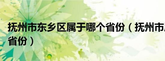 抚州市东乡区属于哪个省份（抚州市属于哪个省份）