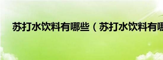 苏打水饮料有哪些（苏打水饮料有哪些）