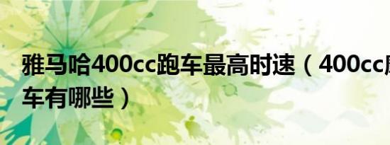 雅马哈400cc跑车最高时速（400cc摩托车跑车有哪些）