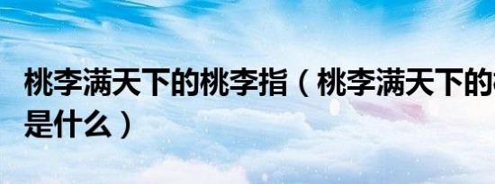 桃李满天下的桃李指（桃李满天下的桃李指的是什么）