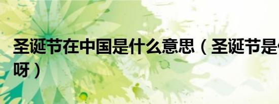 圣诞节在中国是什么意思（圣诞节是什么意思呀）