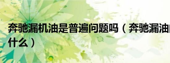 奔驰漏机油是普遍问题吗（奔驰漏油的原因是什么）