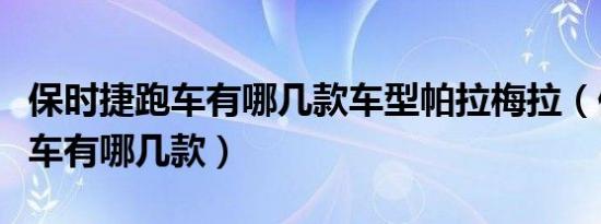 保时捷跑车有哪几款车型帕拉梅拉（保时捷跑车有哪几款）
