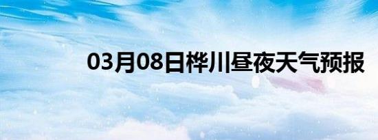 03月08日桦川昼夜天气预报