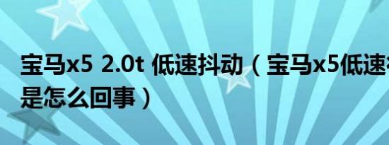 宝马x5 2.0t 低速抖动（宝马x5低速行驶异响是怎么回事）