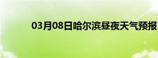 03月08日哈尔滨昼夜天气预报