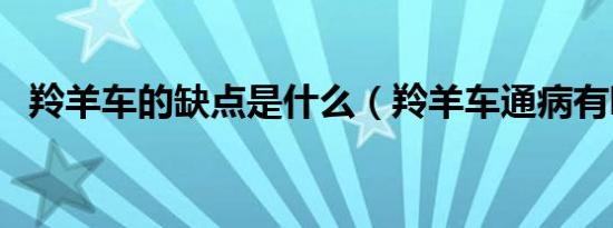 羚羊车的缺点是什么（羚羊车通病有哪些）