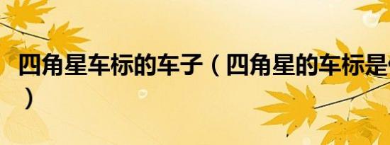 四角星车标的车子（四角星的车标是什么品牌）