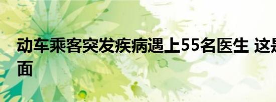 动车乘客突发疾病遇上55名医生 这是什么场面
