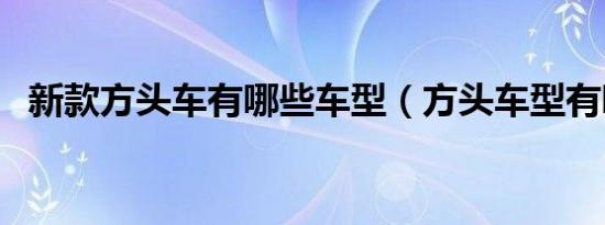 新款方头车有哪些车型（方头车型有哪些）