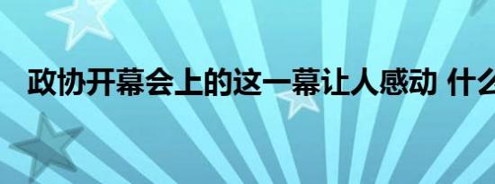 政协开幕会上的这一幕让人感动 什么场面