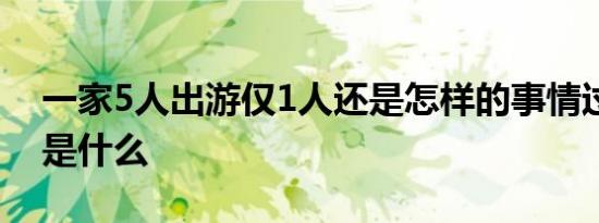 一家5人出游仅1人还是怎样的事情过程原委是什么