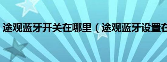 途观蓝牙开关在哪里（途观蓝牙设置在哪里）