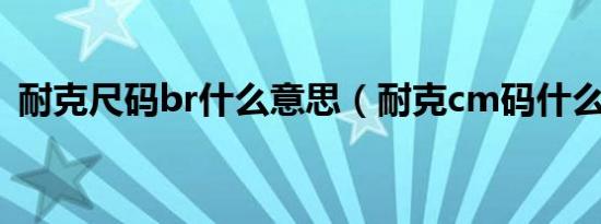 耐克尺码br什么意思（耐克cm码什么意思）