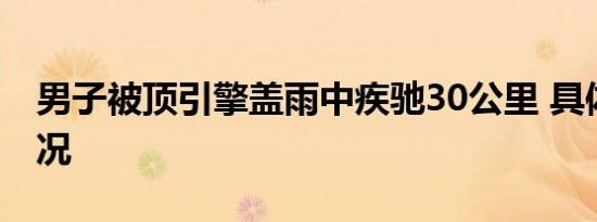 男子被顶引擎盖雨中疾驰30公里 具体是啥情况