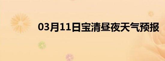 03月11日宝清昼夜天气预报