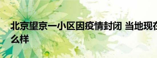 北京望京一小区因疫情封闭 当地现在情况怎么样