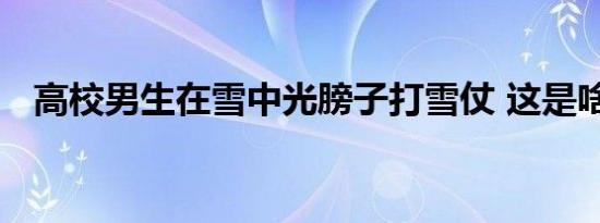 高校男生在雪中光膀子打雪仗 这是啥情况