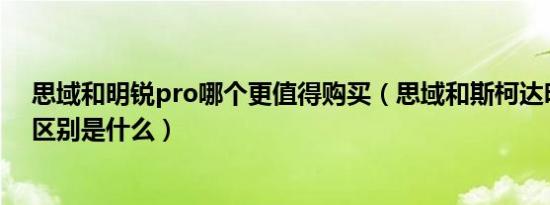 思域和明锐pro哪个更值得购买（思域和斯柯达明锐pro的区别是什么）