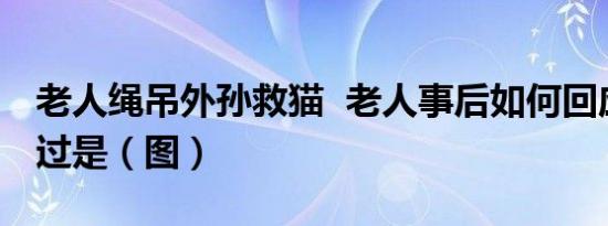 老人绳吊外孙救猫 老人事后如何回应事情经过是（图）