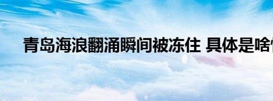 青岛海浪翻涌瞬间被冻住 具体是啥情况