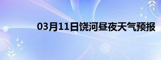 03月11日饶河昼夜天气预报