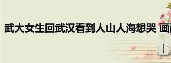 武大女生回武汉看到人山人海想哭 画面感人