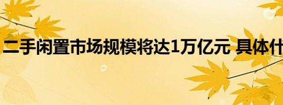 二手闲置市场规模将达1万亿元 具体什么原因