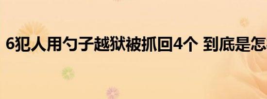 6犯人用勺子越狱被抓回4个 到底是怎样的呢
