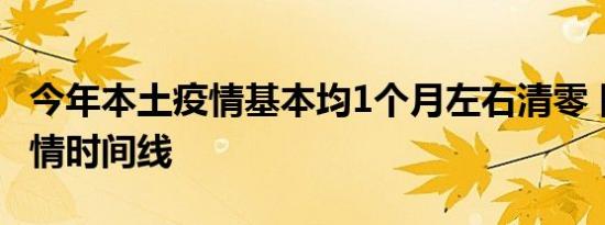 今年本土疫情基本均1个月左右清零 附每轮疫情时间线