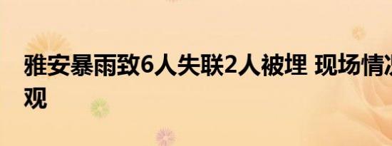 雅安暴雨致6人失联2人被埋 现场情况不容乐观