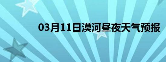 03月11日漠河昼夜天气预报