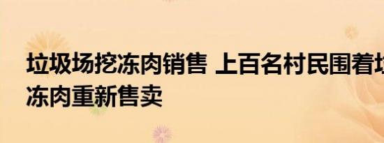 垃圾场挖冻肉销售 上百名村民围着垃圾场挖冻肉重新售卖