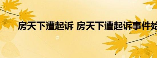 房天下遭起诉 房天下遭起诉事件始末