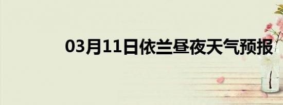 03月11日依兰昼夜天气预报