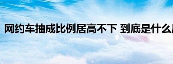 网约车抽成比例居高不下 到底是什么原因呢