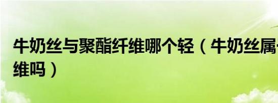 牛奶丝与聚酯纤维哪个轻（牛奶丝属于聚酯纤维吗）