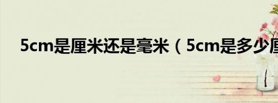 5cm是厘米还是毫米（5cm是多少厘米）