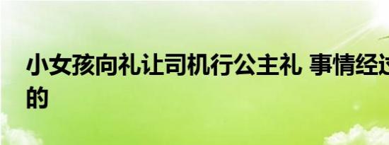 小女孩向礼让司机行公主礼 事情经过是怎样的