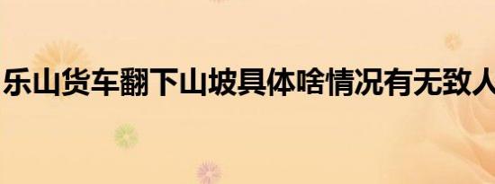 乐山货车翻下山坡具体啥情况有无致人员伤亡
