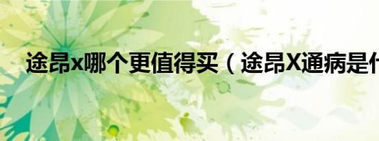 途昂x哪个更值得买（途昂X通病是什么）