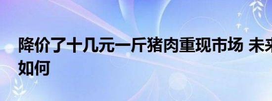 降价了十几元一斤猪肉重现市场 未来走势将如何