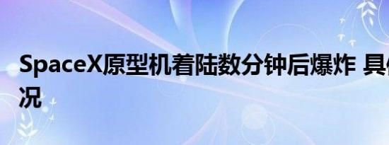 SpaceX原型机着陆数分钟后爆炸 具体是啥情况